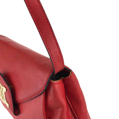CELINE Blason Shoulder bag Red Vintage mv242g