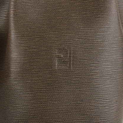 FENDI Logo  Drawstring Shoulder bag Brown Vintage z6vszr