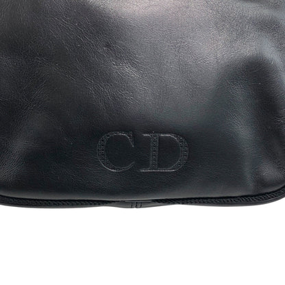 Christian Dior Logo Embossed Tassel Shoulder bag Black Vintage nvdfjx
