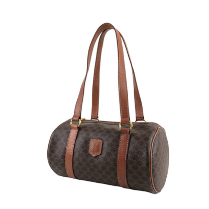 CELINE Macadam Blason Handbag Brown Vintage ydamck