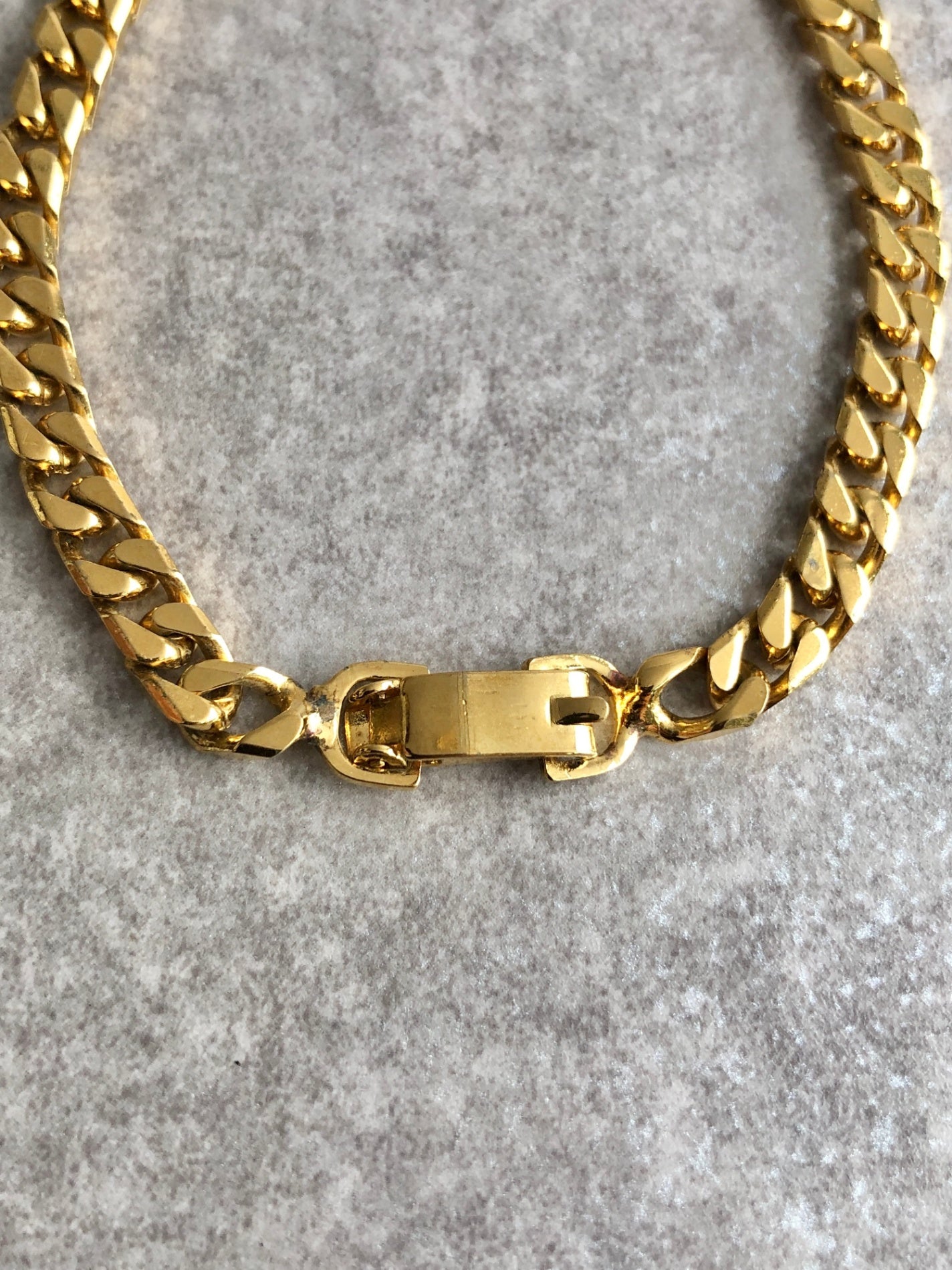CELINE Logo Bracelet Gold Vintage yaarkp