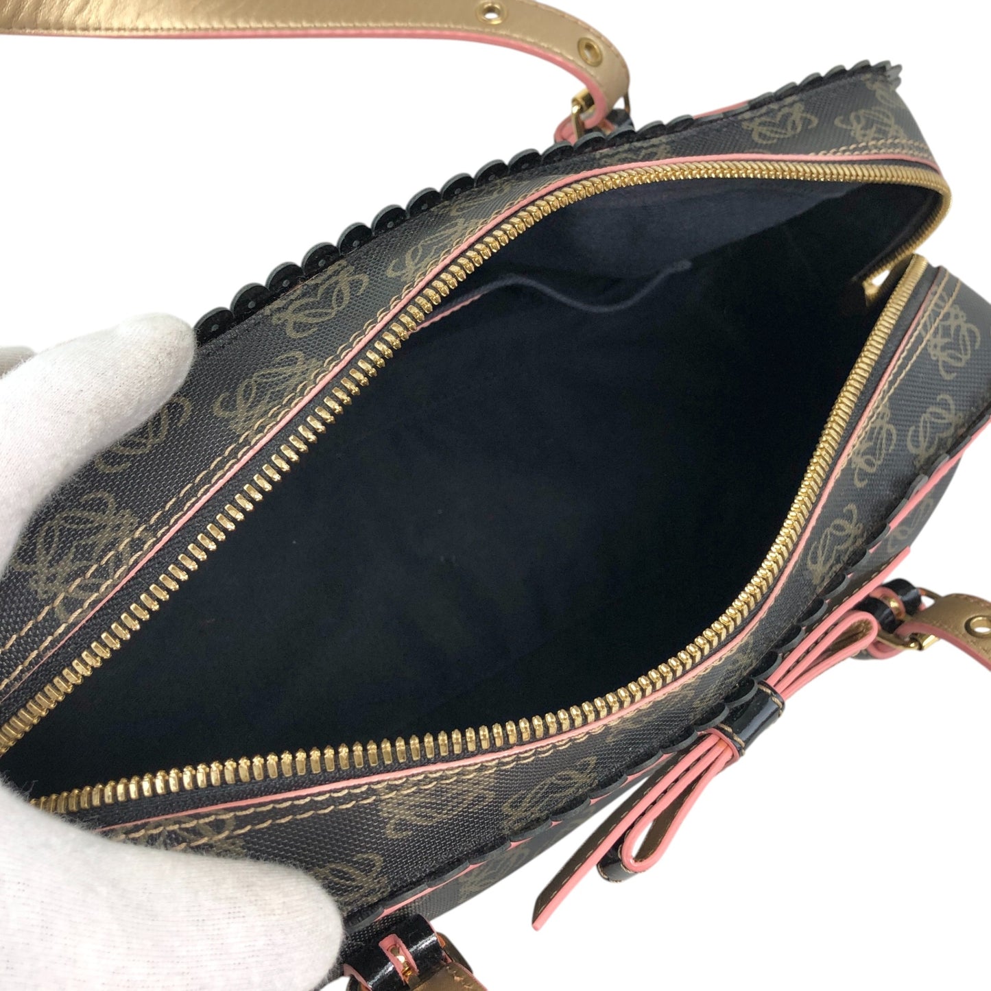 LOEWE Anagram Charm Boston bag Black Vintage u28crh