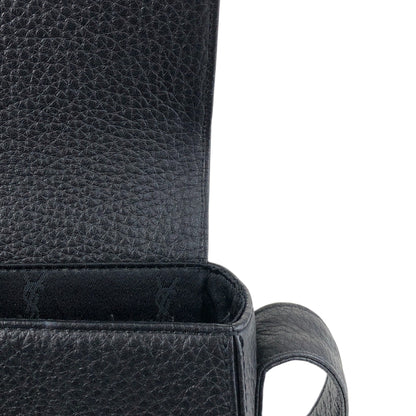 Yves Saint Laurent Logo Shoulder bag Black Vintage rpj32s