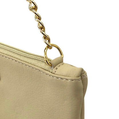 Salvatore Ferragamo Logo Small Chain Handbag Beige Vintage y3ay4g