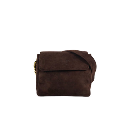 PRADA Logo Shoulder bag Brown Vintage psiphd