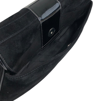 Salvatore Ferragamo Gancini Shoulder bag Black Vintage p6iss8