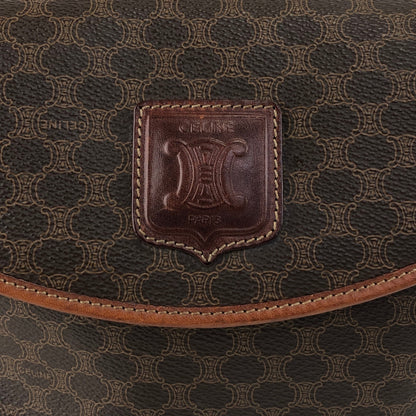 CELINE Macadam Blason Shoulder bag Brown Vintage ug57i6