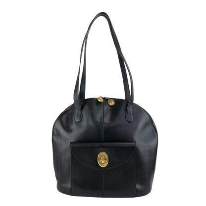 Christian Dior CD Logo Turn Lock Shoulder bag Black Vintage 7ng3ku