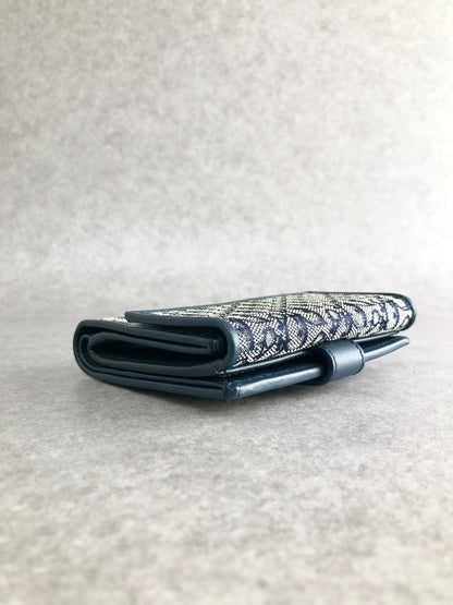Christian Dior Logo Folded Wallet Navy Vintage cc3tdf