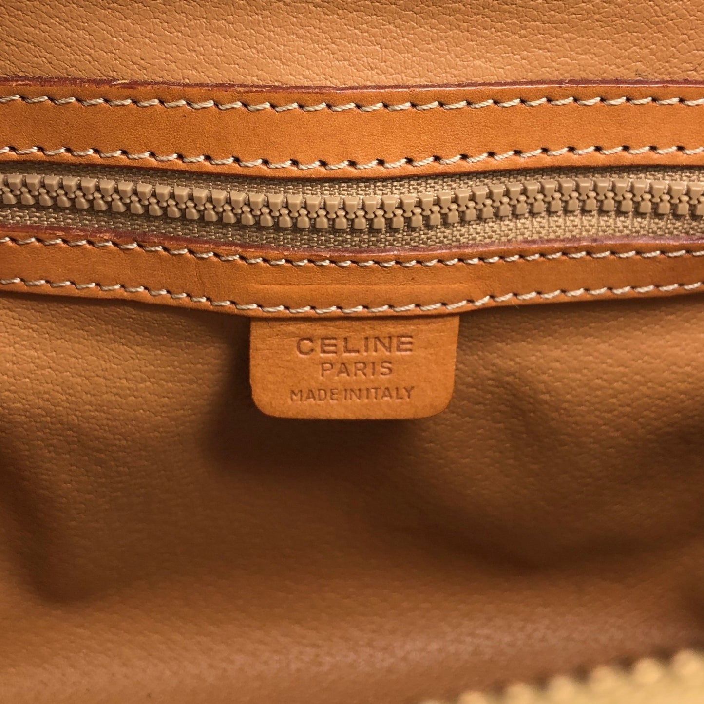 CELINE Macadam Two-way Small Boston bag Shoulder bag Brown Vintage aacnr6