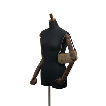 CELINE C Macadam Shoulder bag Light Brown Vintage ntvdgb