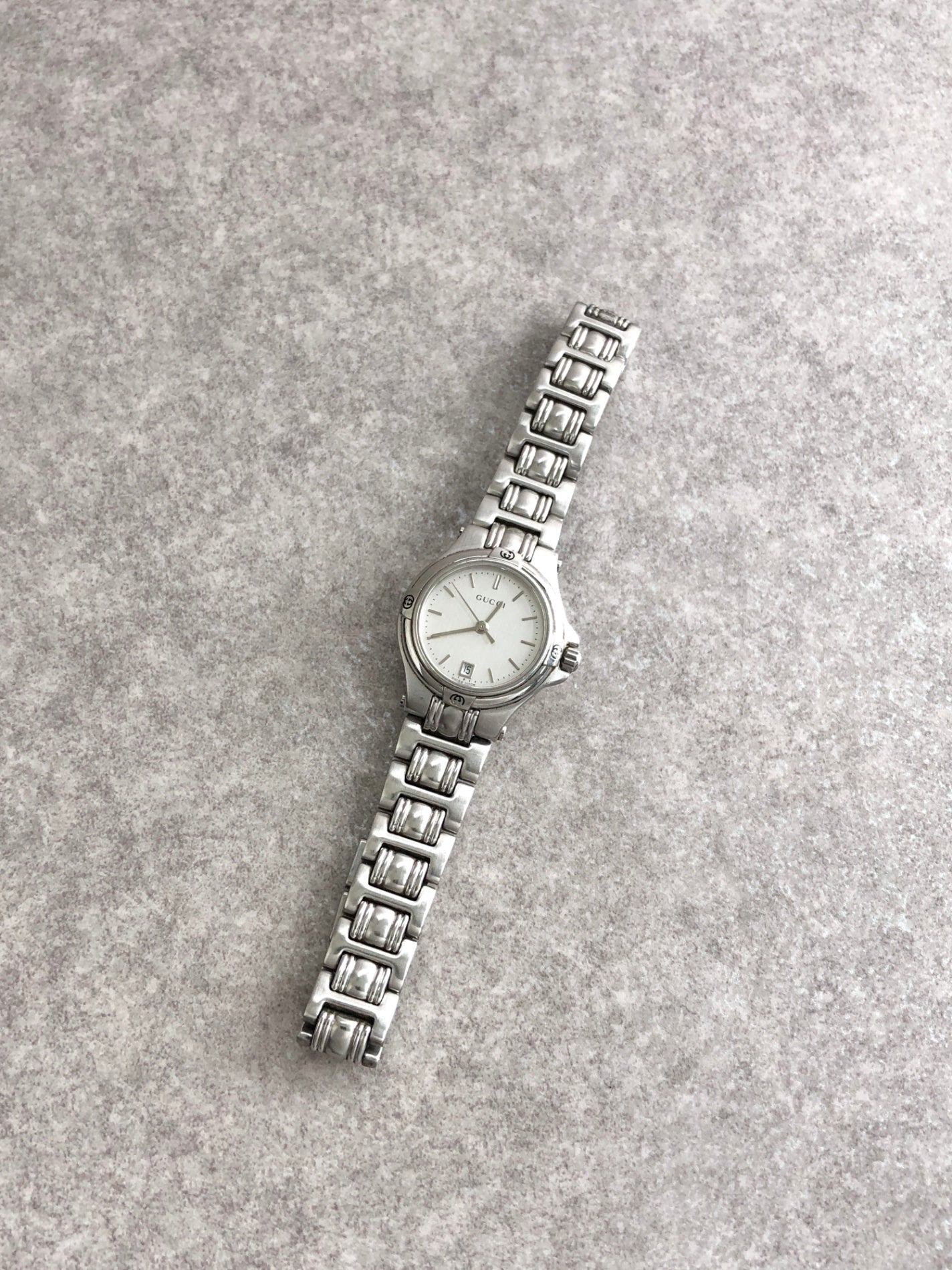 GUCCI Quartz Watch Silver 9040L Vintage rvpufk