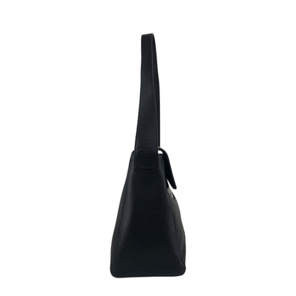LOEWE Logo Embossed Shoulder bag Black Vintage ni55eb
