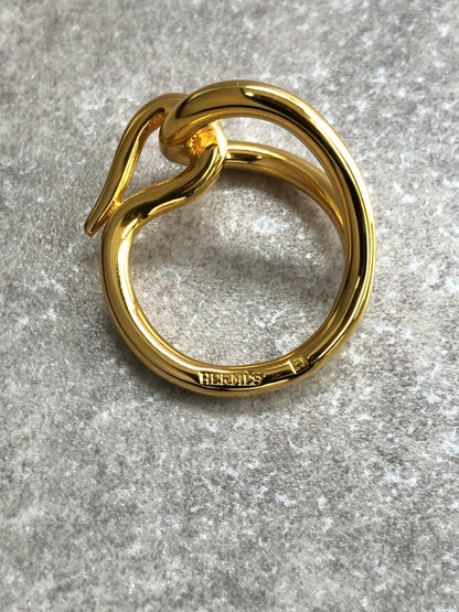HERMES Scarf Ring Gold Vintage wvkwa3