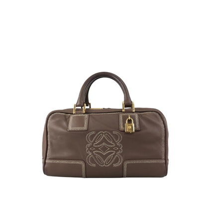 LOEWE Amazona28 Anagram Handbag Boston bag Brown Vintage f75cvh
