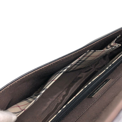 BURBERRY Logo Shoulder bag Black Vintage 5huwxe