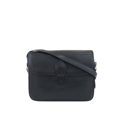 Yves Saint Laurent YSL Logo Shoulder bag Black Vintage 2c23th