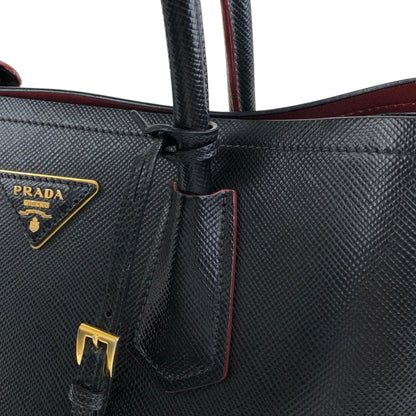 PRADA Triangle Logo Handbag Black Vintage n54bxv