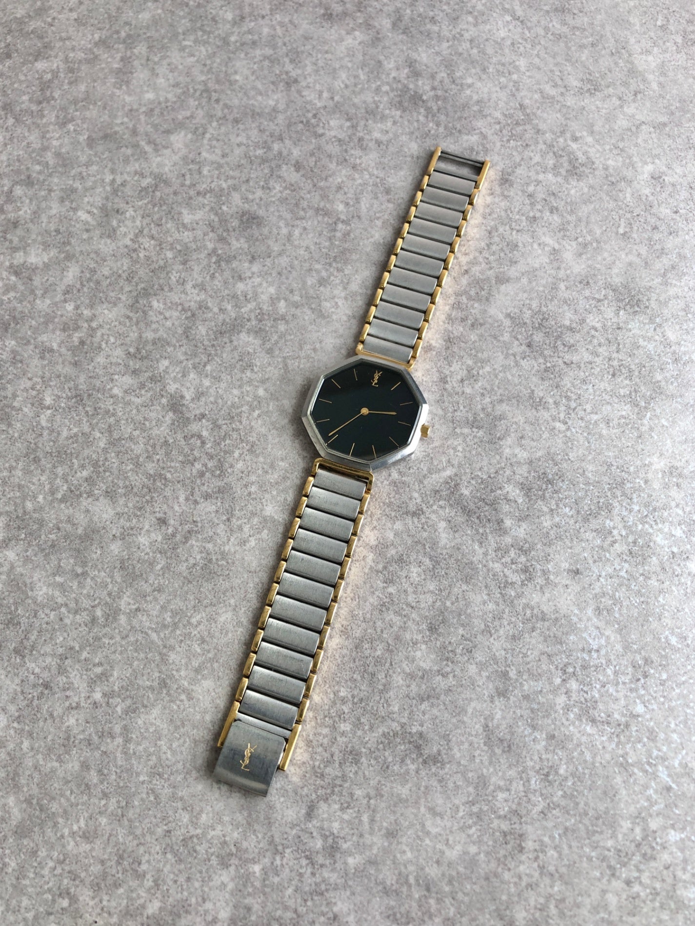 Yves Saint Laurent YSL Logo Watch Silver 2720-272269 Vintage