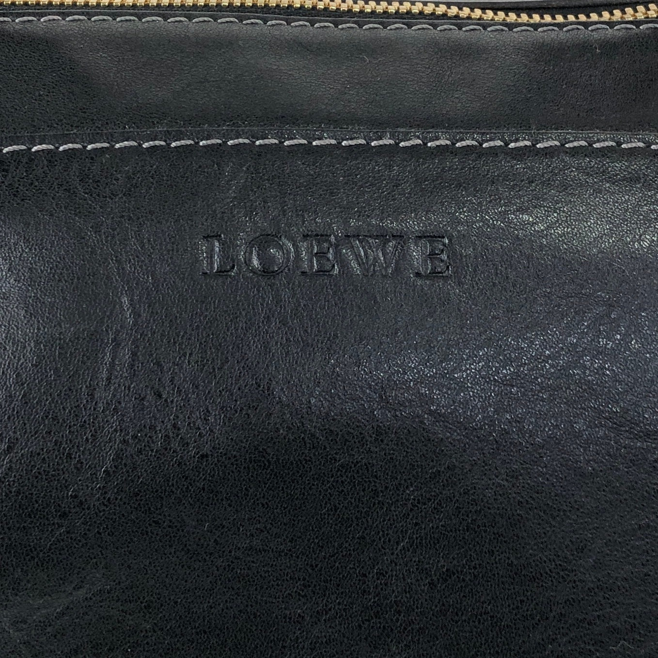 LOEWE Anagram Handbag Black Vintage x7a23e