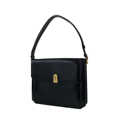 Yves Saint Laurent YSL Logo Shoulder bag Black Vintage m3beni
