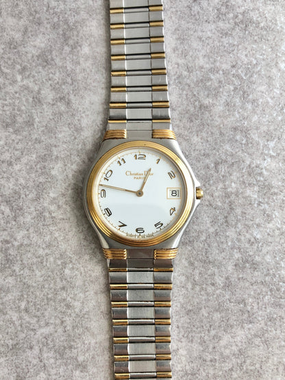 Christian Dior Quartz Watch Silver 45.14.01 Vintage keprec