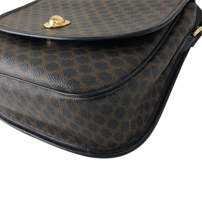 CELINE Macadam Starball Flap Shoulder bag Black Vintage a8awaa