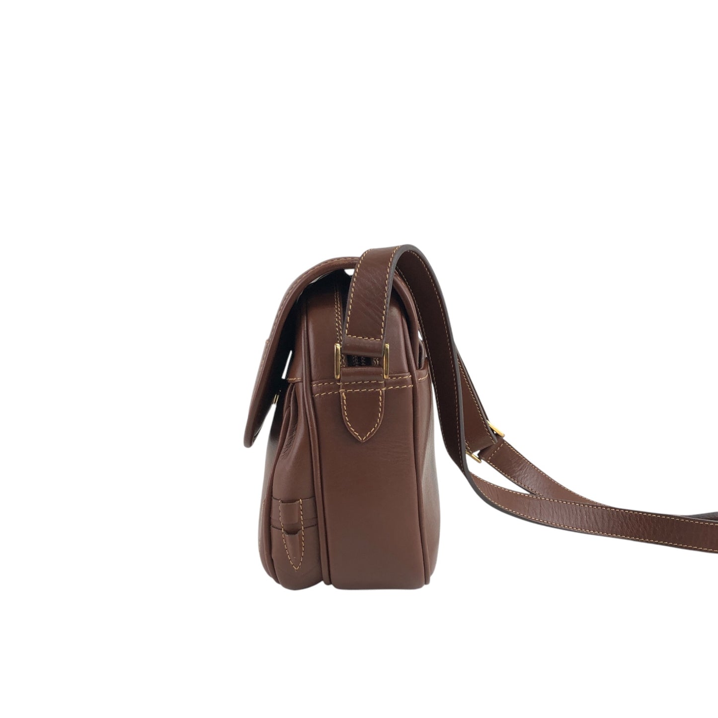 GUCCI Logo Shoulder bag Brown Vintage 56um6g