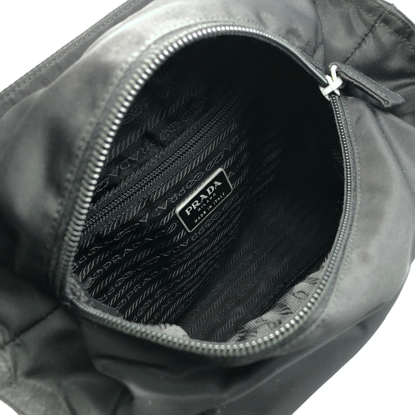 PRADA Tessuto Triangle Logo Totebag Black Vintage 26be6f