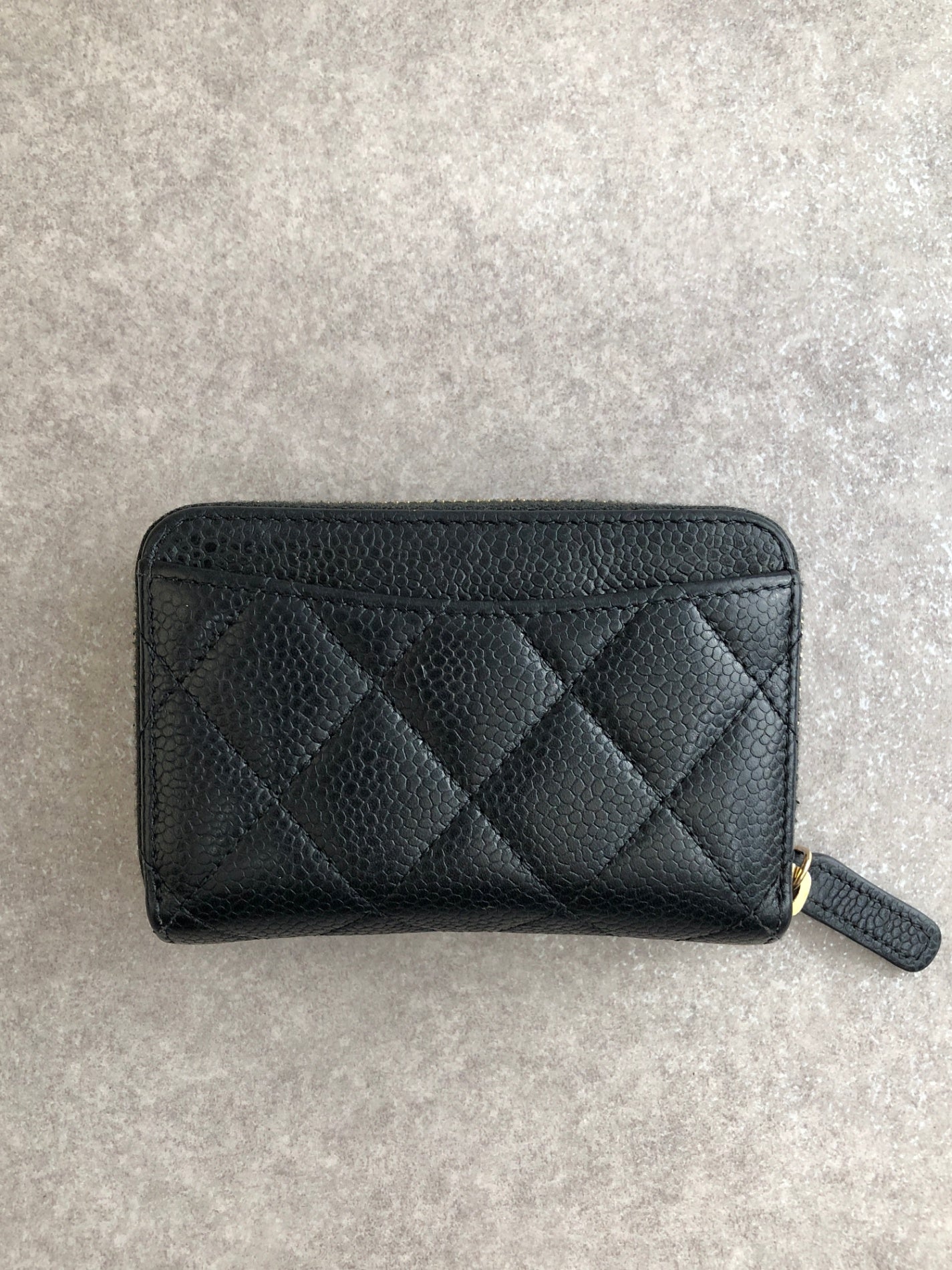 CHANEL Coco Mark Coin Purse Black Vintage fputsn