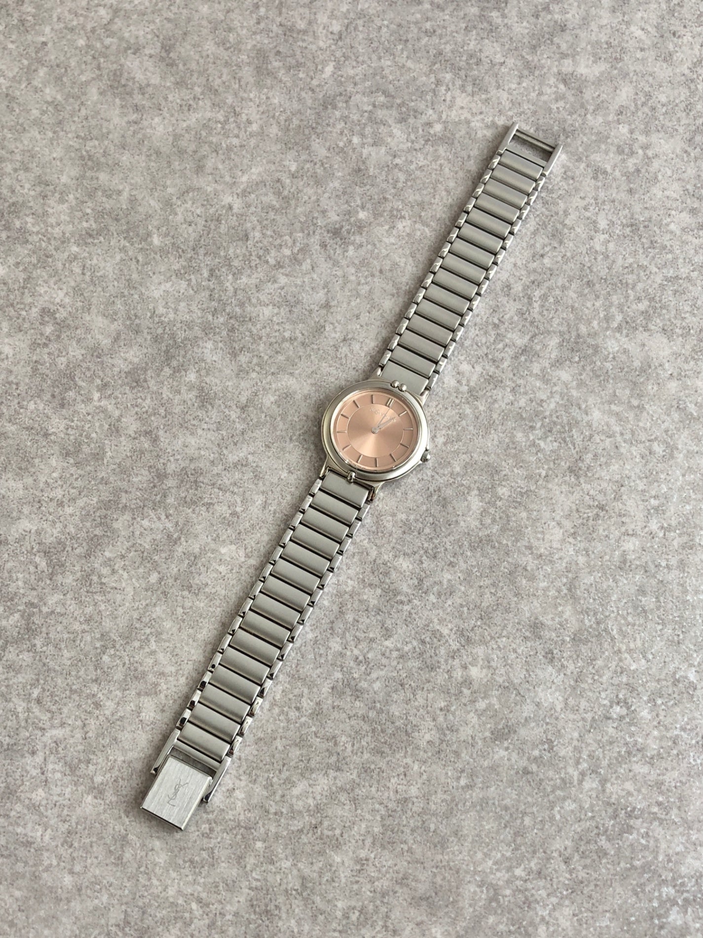 Yves Saint Laurent Quartz Watch Silver×Gold 2200-H19977 TA Vintage