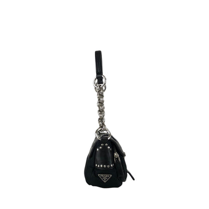 PRADA Triangle Logo Shoulder bag Black Vintage tiuxdg