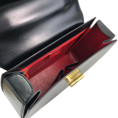 CELINE Turn Lock Two-way Handbag Shoulder bag Black Vintage aerfah