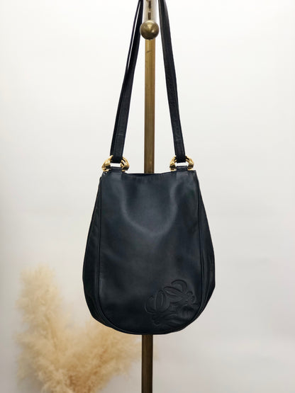 LOEWE Anagram Shoulder bag Navy Vintage ez7gu2