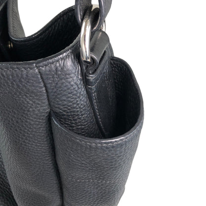 PRADA Triangle Logo Side Pocket Shoulder bag Black Vintage wr45fx