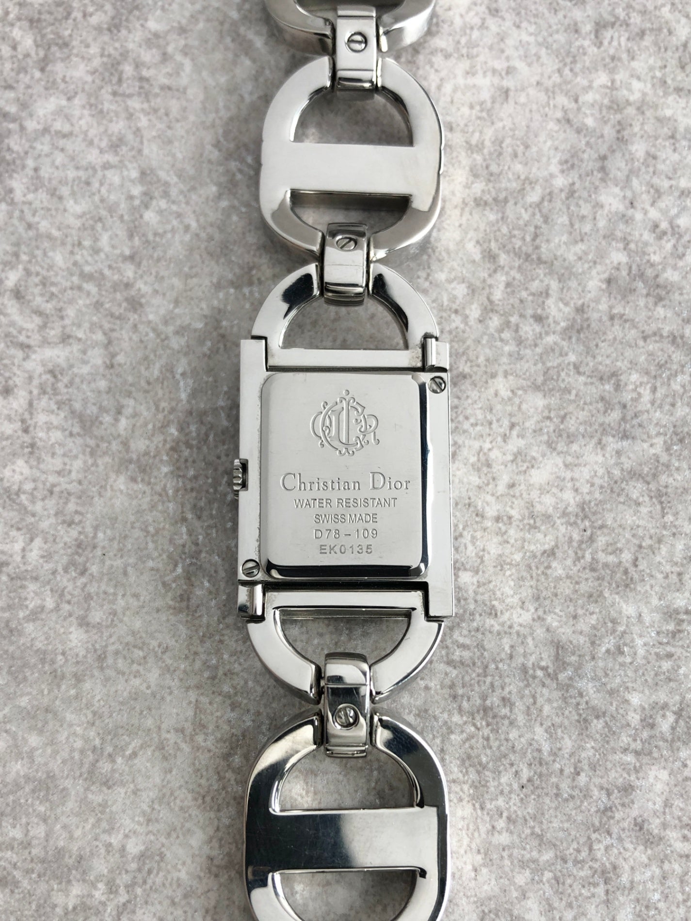 Christian Dior Logo Watch Silver D78-109 Vintage rvjazp