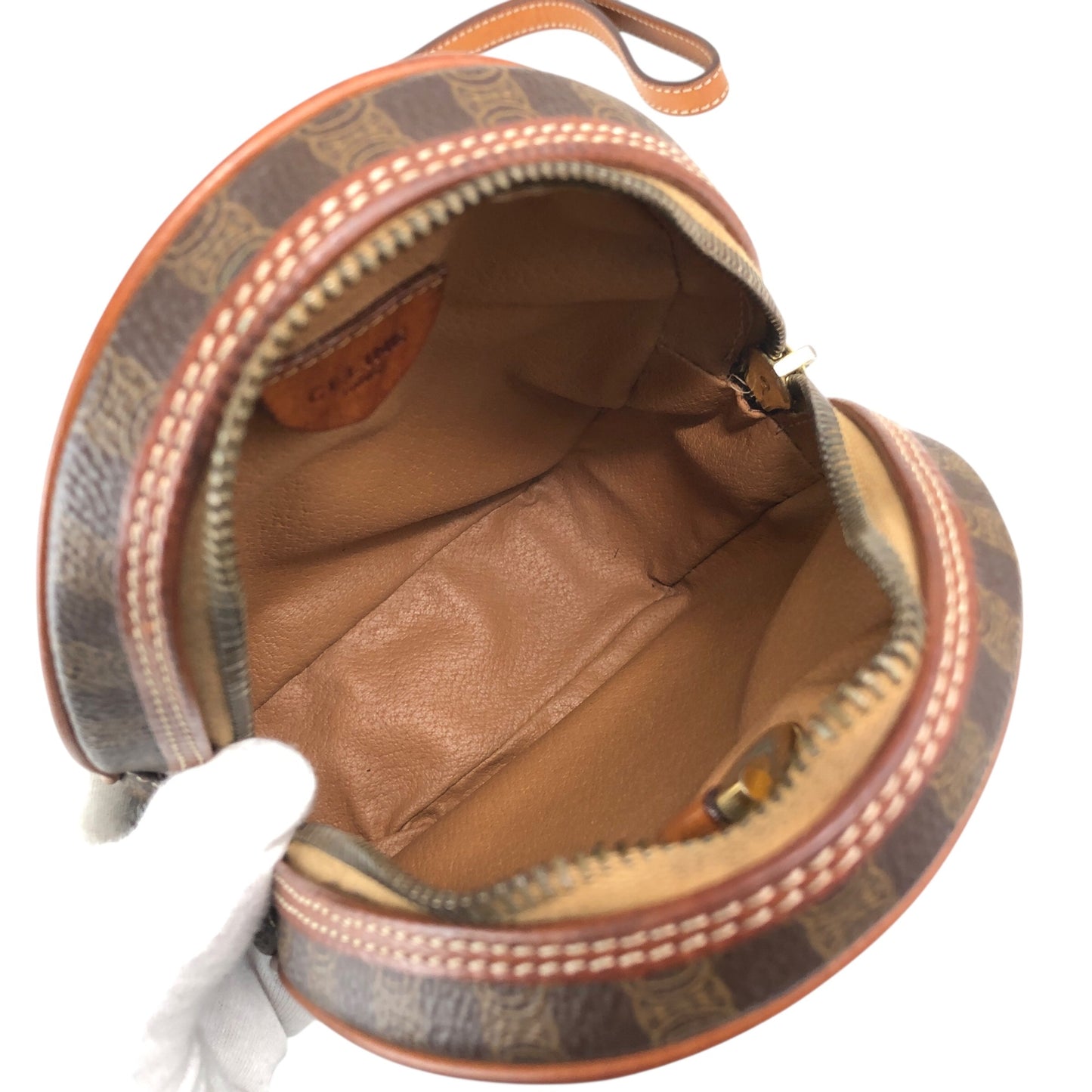 CELINE Macadam Shoulder bag Brown Vintage zhsca6