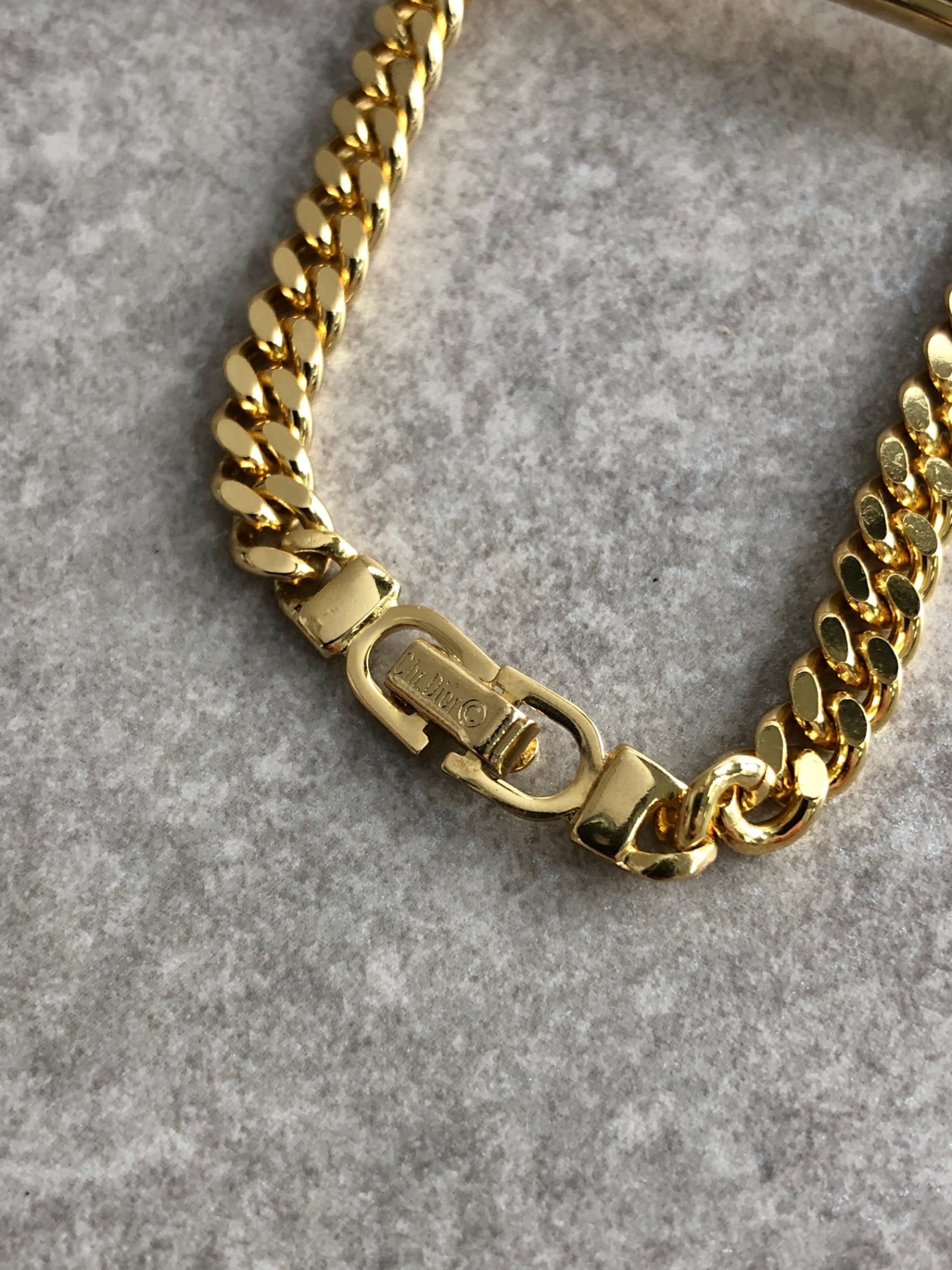 Christian Dior Logo Motif Bracelet Gold Vintage wdsnau