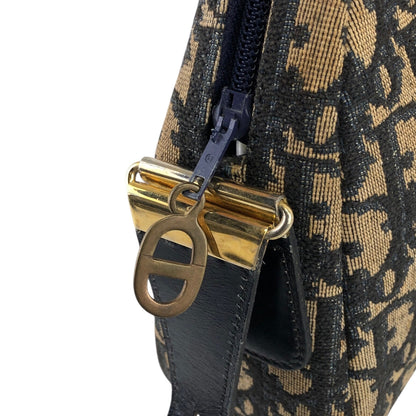 Christian Dior Trotter CD Logo 肩背包 海軍藍 復古 jwmwyf