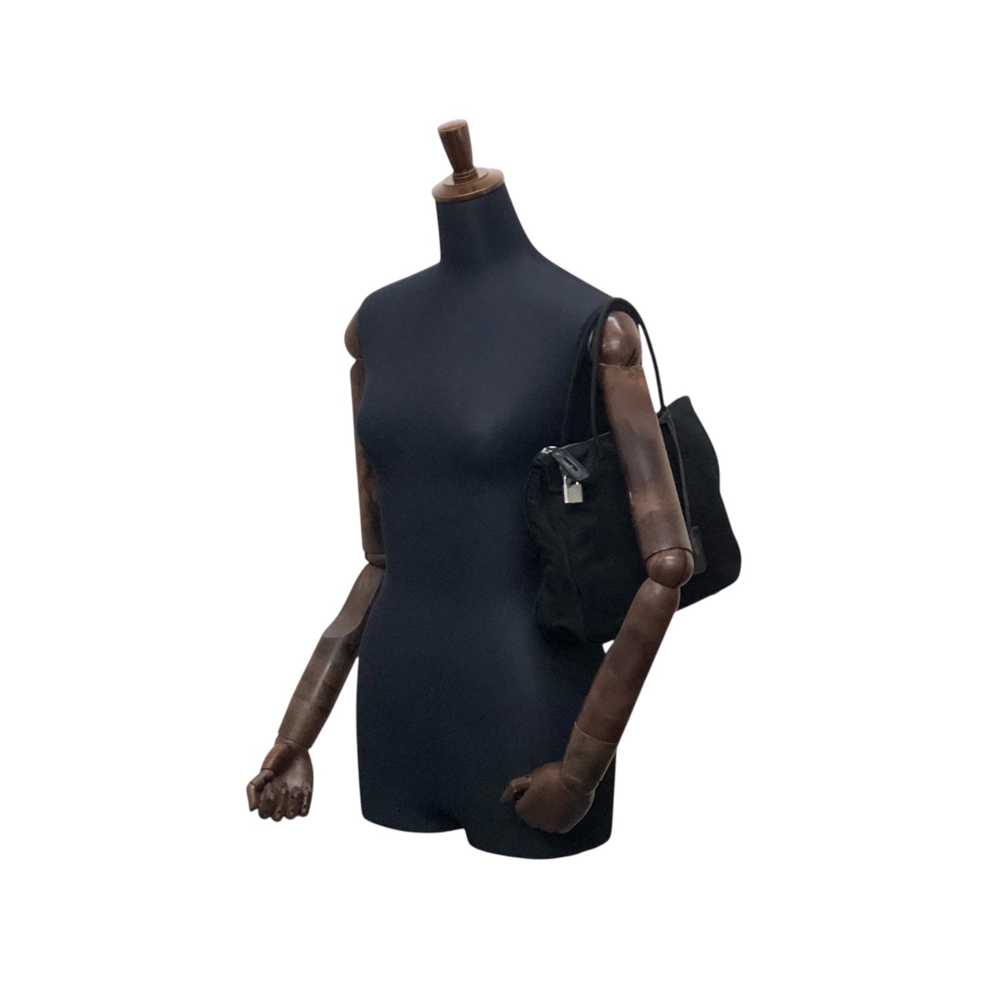 PRADA Tessuto Triangle Logo Totebag Black Vintage a6ap6j