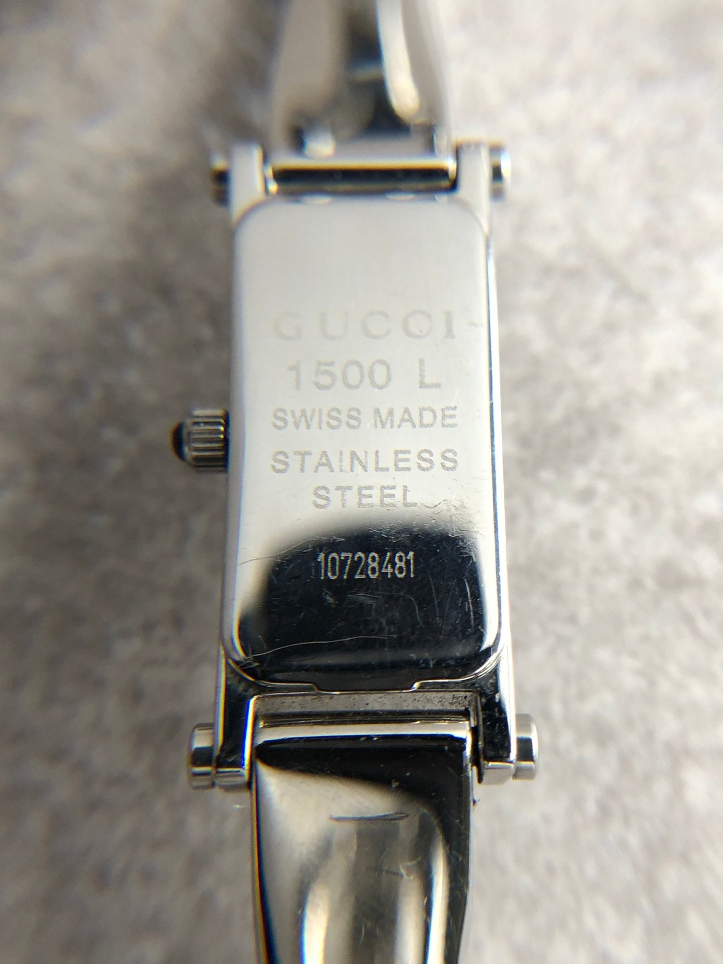 GUCCI Quartz Watch Silver 1500L Vintage u74u6j