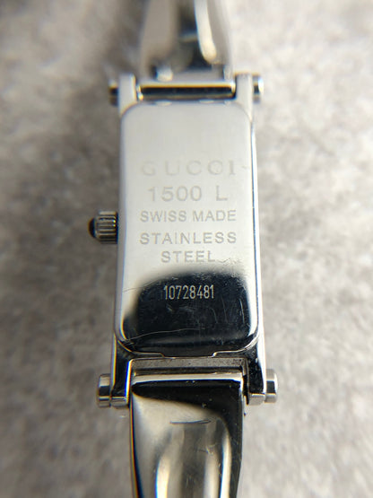 GUCCI Quartz Watch Silver 1500L Vintage u74u6j