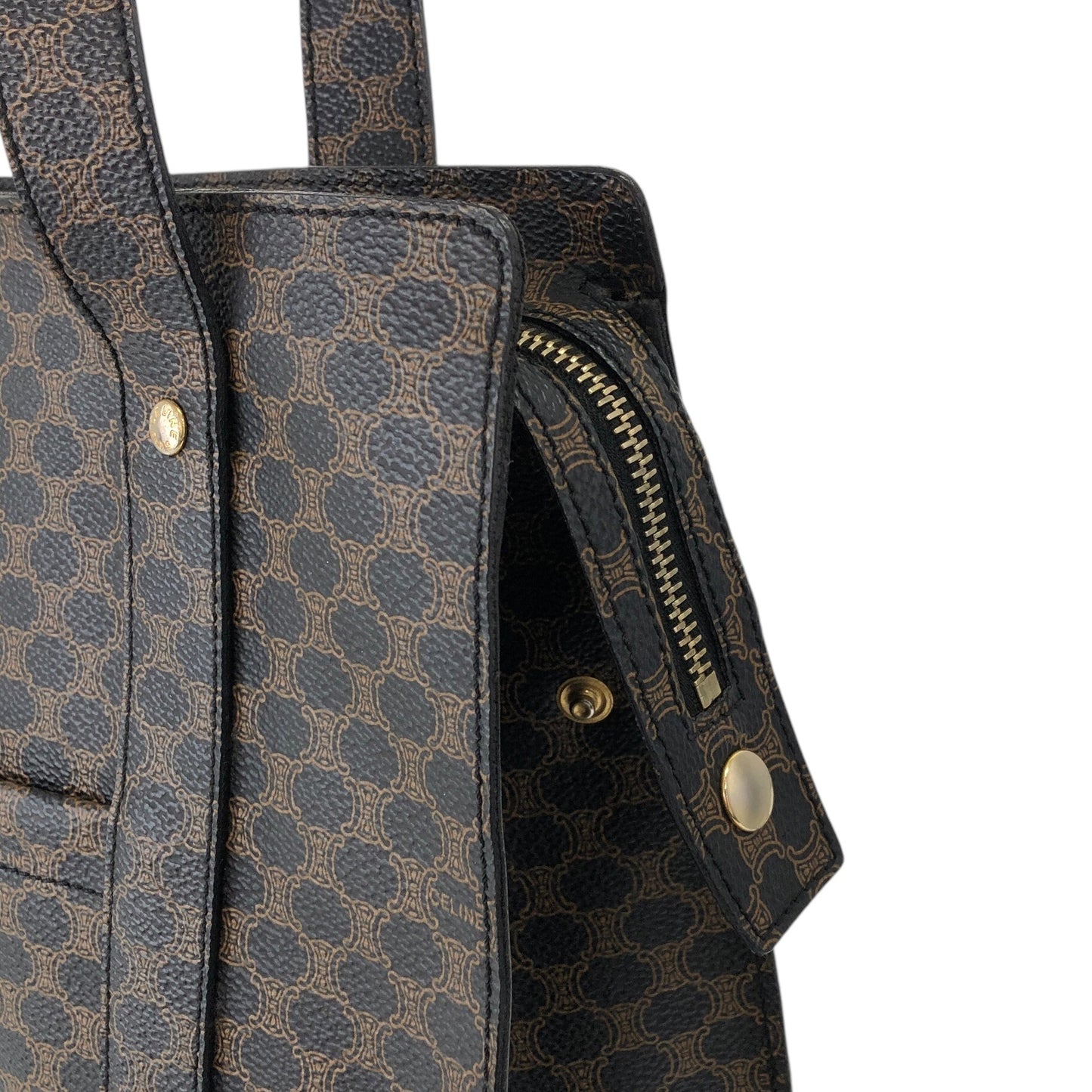 CELINE Macadam Shoulder bag Totebag Black Vintage dyyxs8