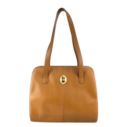 Christian Dior CD Logo Handbag Totebag Brown Vintage i5u28h