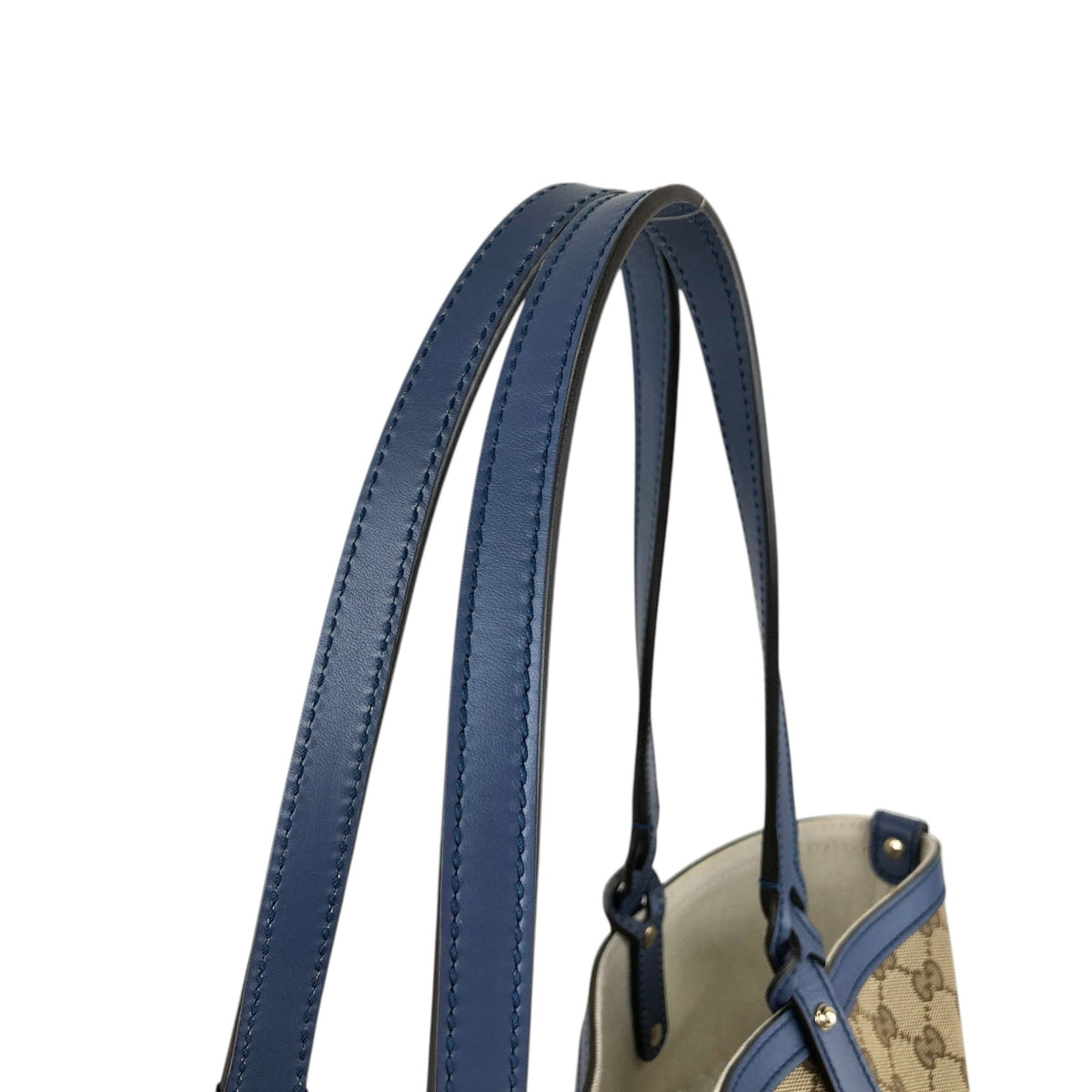 GUCCI GG Canvas Totebag Beige Vintage z375jy