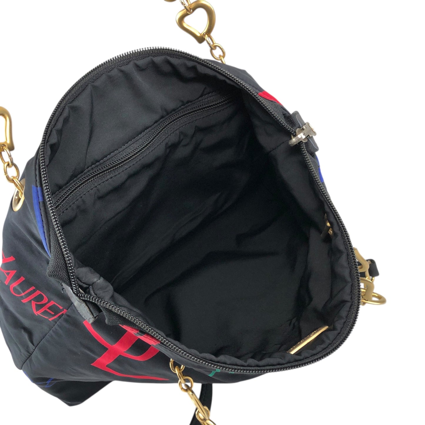 Yves Saint Laurent Logo Chain Totebag Black Vintage fniuvx