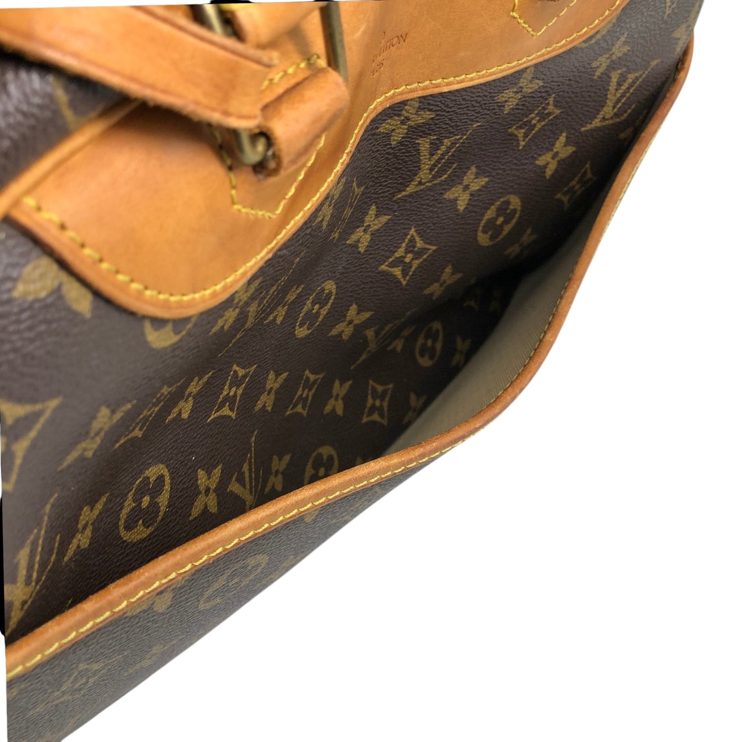 LOUIS VUITTON Monogram Handbag Brown Vintage bwp3ix