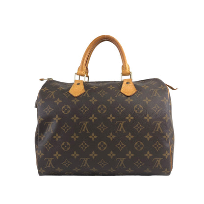 LOUIS VUITTON Monogram Small Boston bag Handbag Brown Vintage jfr6ph