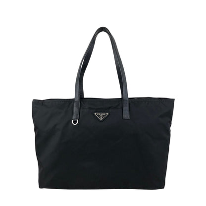 PRADA Tessuto Triangle Logo Totebag Black Vintage mbeuzk