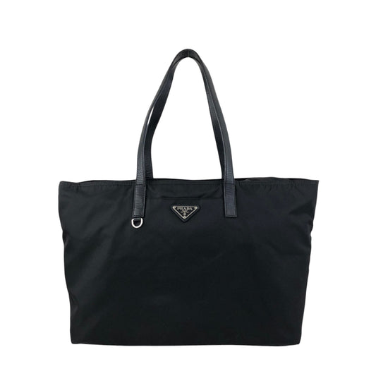 PRADA Tessuto Triangle Logo Totebag Black Vintage mbeuzk